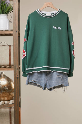 Christmas Back Lettering Sweatshirt