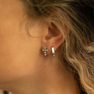 18K Gold PVD Stainless Steel Oval Huggies