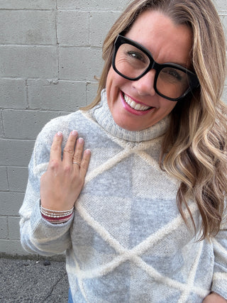 Diamond Turtleneck Sweater by Pinch