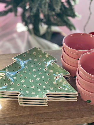 Stoneware Tree Shaped Plate