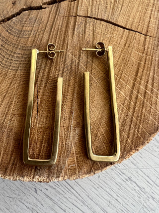 Hammered Rectangle Hoops