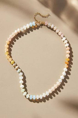Natural Stone Semi-Precious Glass Mixed Necklace | 40NK9694