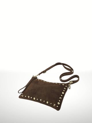 Uniles suede leather handbag
