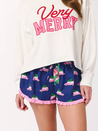 PINK CAR BOXER SHORTS,NAVY