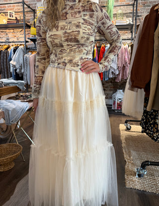 Ivory Tulle Skirt