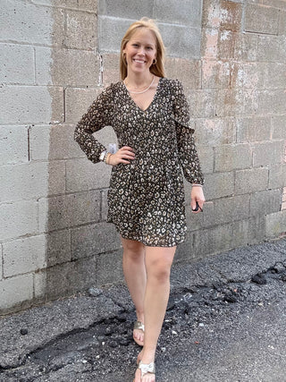 Green Animal Print Dress