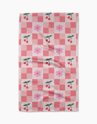 Floral and Cherries Tea Towel