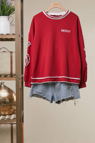 Christmas Back Lettering Sweatshirt