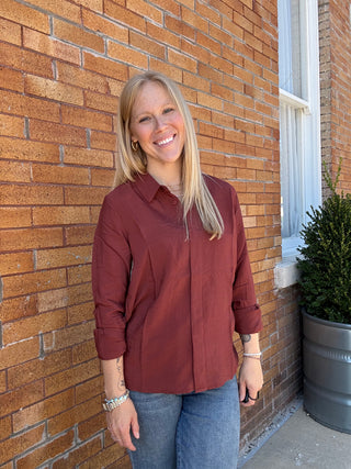 Terracotta Button Down