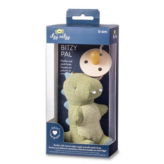 Natural Rubber Pacifier & Stuffed Dino