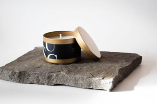 Matte Gold Travel Tin Soy Candle