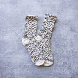 Women's Antique Floral Casual Socks