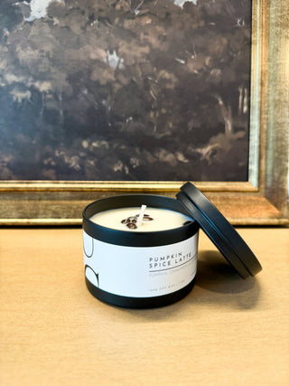 NEW! Matte Black Travel Tin Soy Candle