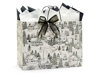 Winter Toile Christmas Paper Gift Bags