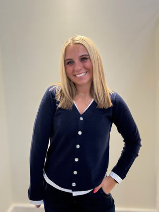 Navy Long Sleeve Sweater