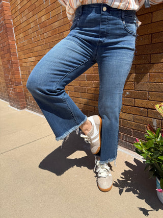 Gia Crop Flare w/Fray
