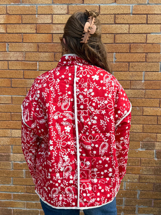 Heidi Quilted Jacket Cardinal Red