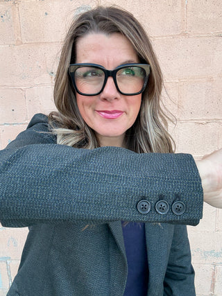 Fitted Blazer Herringbone by Liverpool