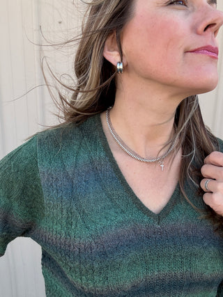 Emerald Space dye Sweater by Liverpool