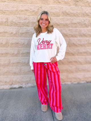 Holiday STRIPE BOXER PANTS