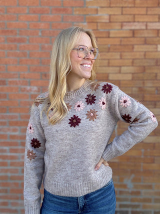 Floral Meadow Sweater