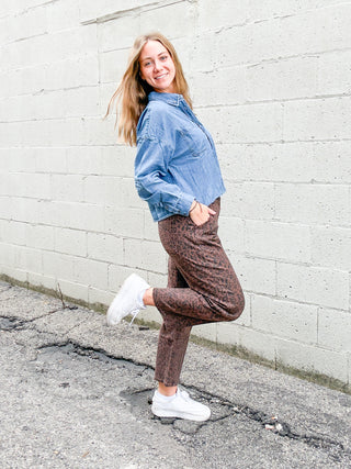 Cropped Adrianna in Ocean Wash