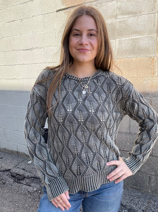 Washed Khaki Sweater