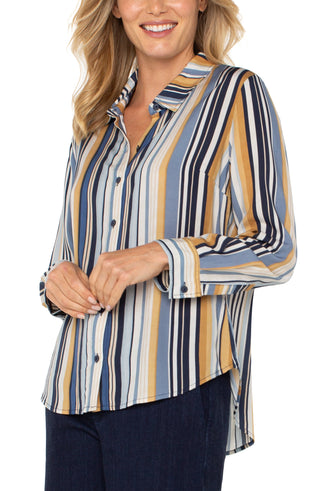 French Stripe Button Down