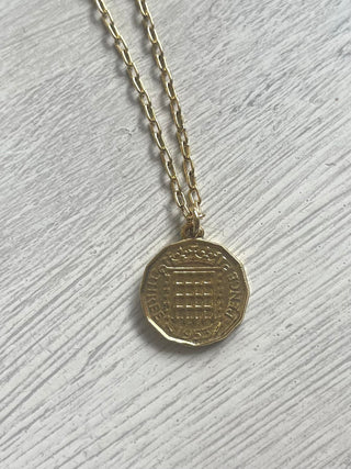 Queen Mixed Metal Coin Necklace