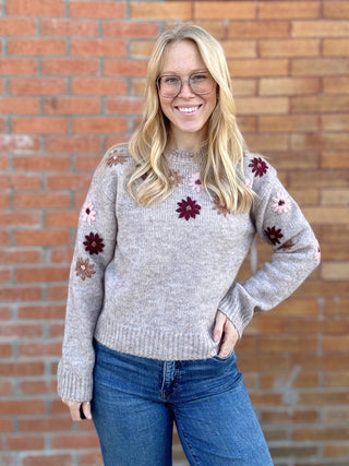 Floral Meadow Sweater