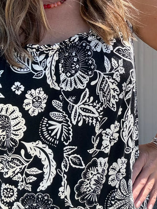 Day Off Luz Floral Jumpsuit Black by Z Supply