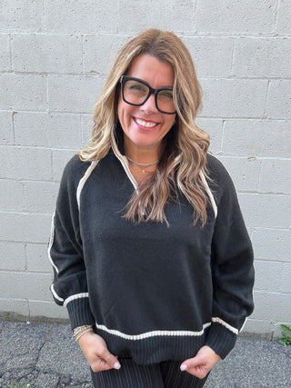 Alps Half Zip Sweater Black by Z Supply