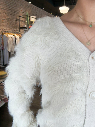 Delia Feather Stripe Cardigan