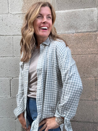 River Plaid Button Up Emerald Cove by Z Supply