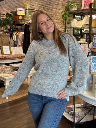 Shauna Space Dyed Sweater Blue