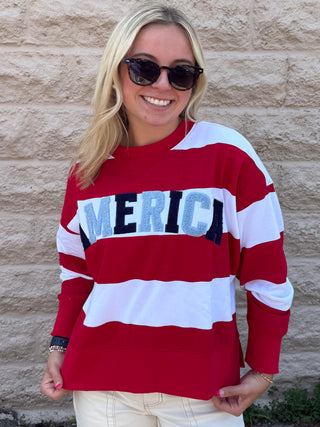 America Rugby Striped Sweatshirt