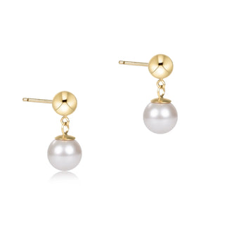 Classic 8mm Ball Drop Stud Pearl enewton