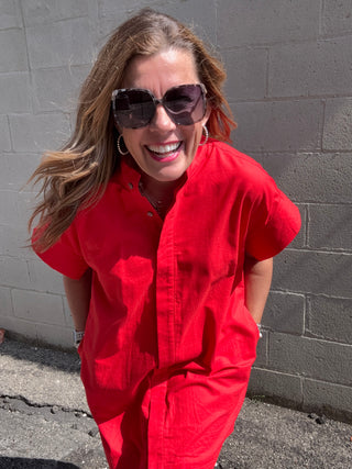 Red Woven Dress