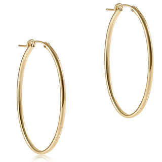 Smooth Oval 2" Gold Hoop enewton