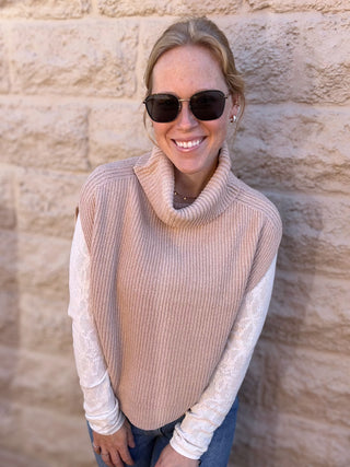 Crosby Ribbed Turtleneck Vest