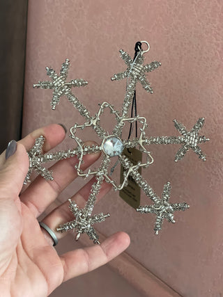 Glass Snowflake Ornament