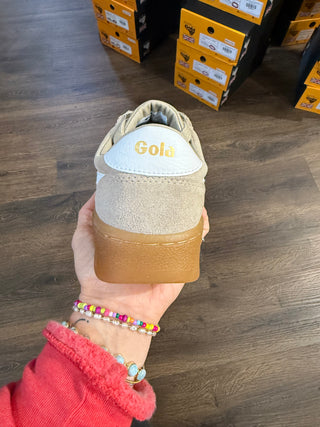 Women's Grandslam Bone/ Off White Suede Sneaker Gola