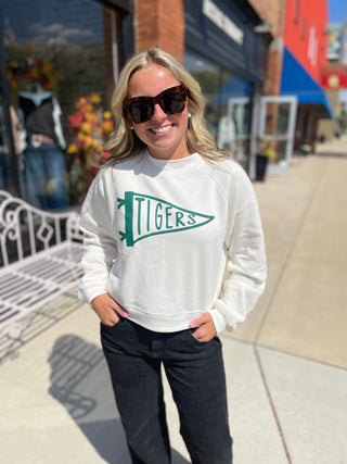 Tiger Sweatshirt Ivory Cropped