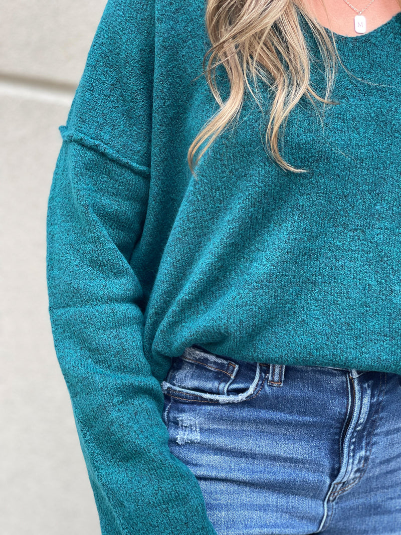 Weekend V-neck Sweater Pine Green