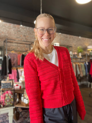 Romance Cardigan Cherry