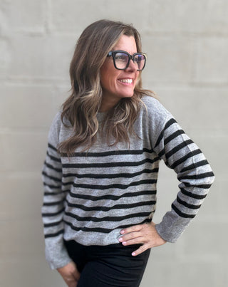 Striped Sweater Gray by Liverpool