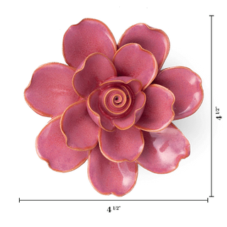 Blush Pink Tahitian Gardenia Ceramic Flower