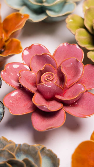 Blush Pink Tahitian Gardenia Ceramic Flower