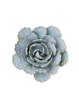 Robin's Egg Blue Keiko Peony Ceramic Flower