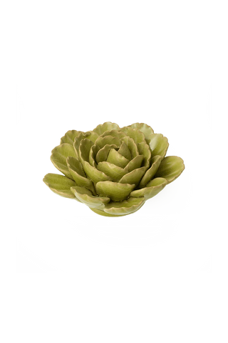Peridot Green Keiko Peony Ceramic Flower
